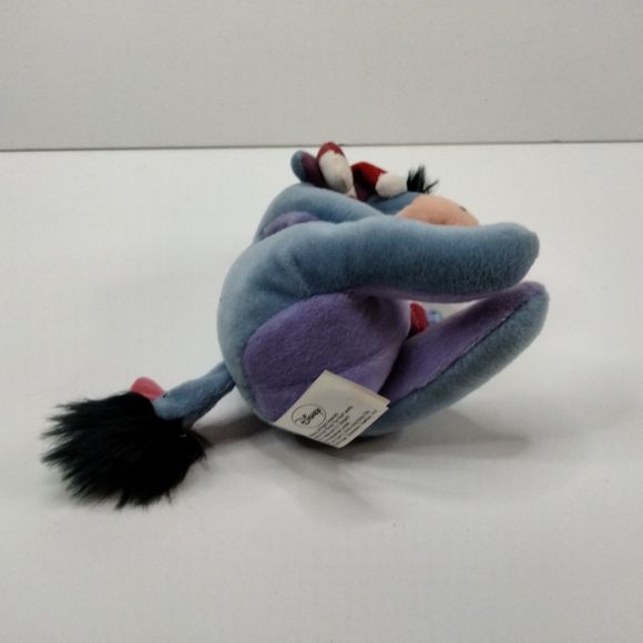 Disney's Winnie the Pooh Christmas Xmas Eeyore Stuffed Plush Animal Toy Doll 6" - Picture 4 of 10